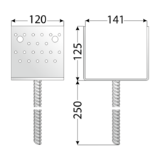 foto k produktu Kotevní patka 140x120
