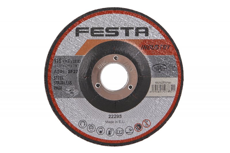 Kot. brusný kov 115x6. 5x22. 2 FESTA INDU(D