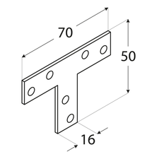 foto k produktu Spojka typu T 70x50x16x2,0mm KT 1
