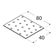 foto k produktu Spojovací deska 40x80x2,0mm PP 1