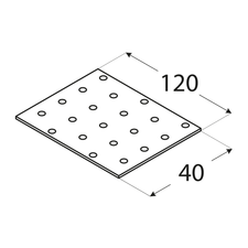 foto k produktu Spojovací deska 40x120x2,0mm PP 3