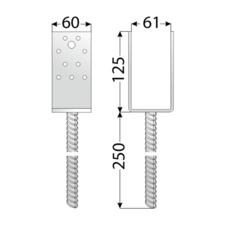 foto k produktu Kotevní patka 60x60