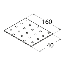 foto k produktu Spojovací deska 40x160x2,0mm PP 4