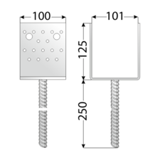 foto k produktu Kotevní patka 100x100