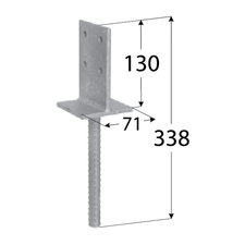 foto k produktu Kotevní patka T 70x70