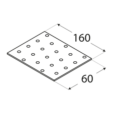 foto k produktu Spojovací deska 60x160x2,0mm PP 6