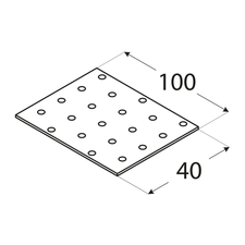 foto k produktu Spojovací deska 40x100x2,0mm PP 2