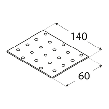 foto k produktu Spojovací deska 60x140x2,0mm PP 5