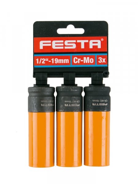 Hlavice na kola FESTA 1/2" 19mm 3x Cr-Mo