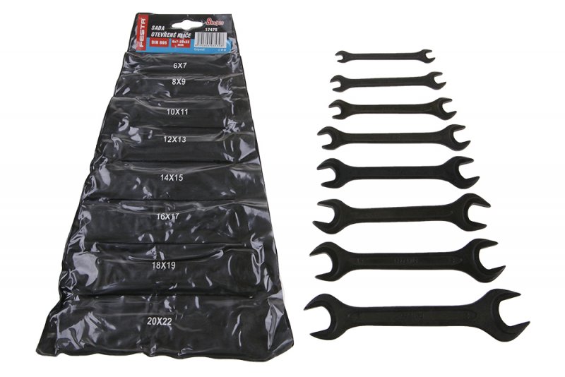 Klíče otevřené FESTA sada 8ks 6-22mm