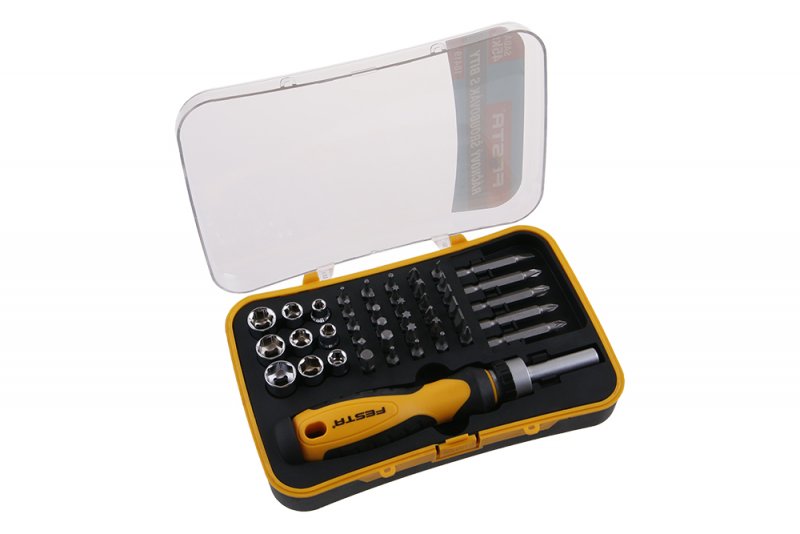 Sada ráčnový šroubovák FESTA s bity 45ks