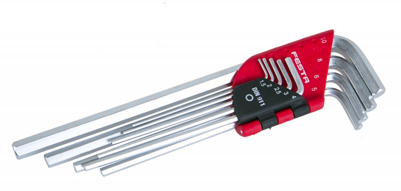 Sada inbusů FESTA CrV prodl 1. 5-10mm 9ks