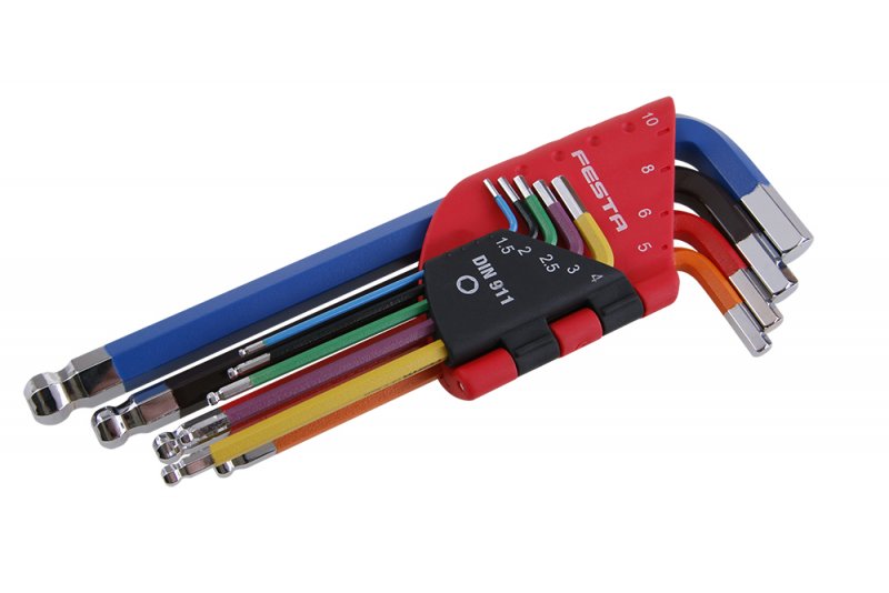 Sada inbusů FESTA CrV kul.  1, 5-10mm 9ks