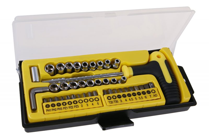 Sada bitů CrV 41ks,  T šroubovák 1/4"
