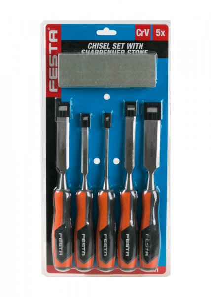 foto k produktu Sada dlát FESTA CrV 5ks s brouskem