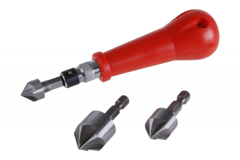 Frézy odjehlovací sada 3ks rukojeť 1/4