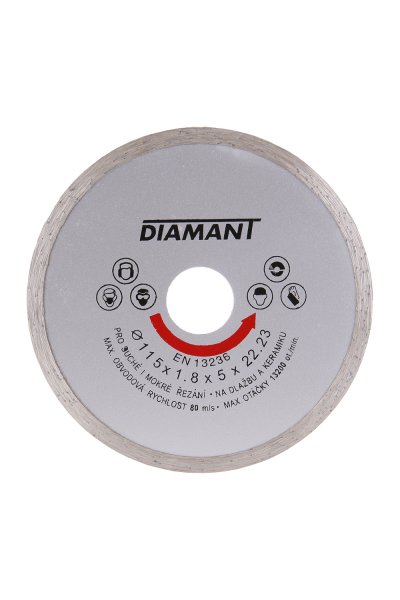 Kotouč diam.  DIAMANT 115x22. 2x2mm plný