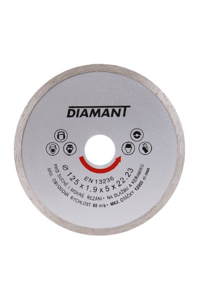 Kotouč diam.  DIAMANT 125x22. 2x2mm plný