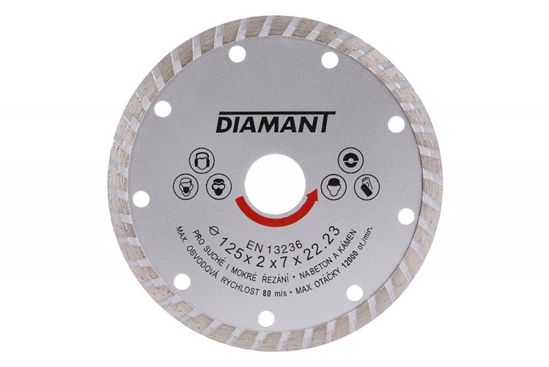 Kotouč diam.  DIAMANT 125x22. 2x2. 5mm TURBO