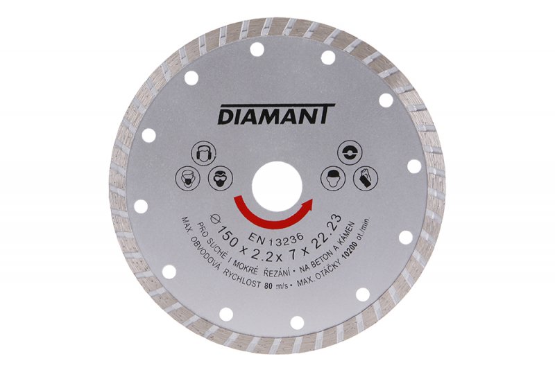 Kotouč diam.  DIAMANT 150x22. 2x3. 1mm TURBO