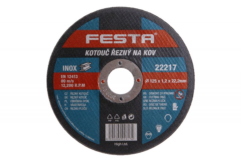 Kotouč řezný kov 125x1. 2x22. 2 FESTA