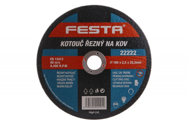 Kotouč řezný kov 180x2. 5x22. 2 FESTA