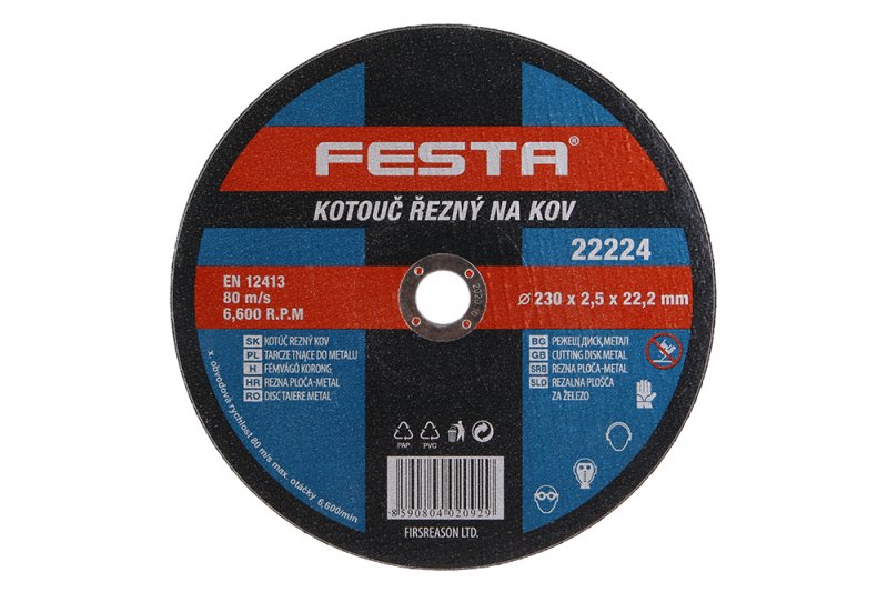 Kotouč řezný kov 230x2. 5x22. 2 FESTA