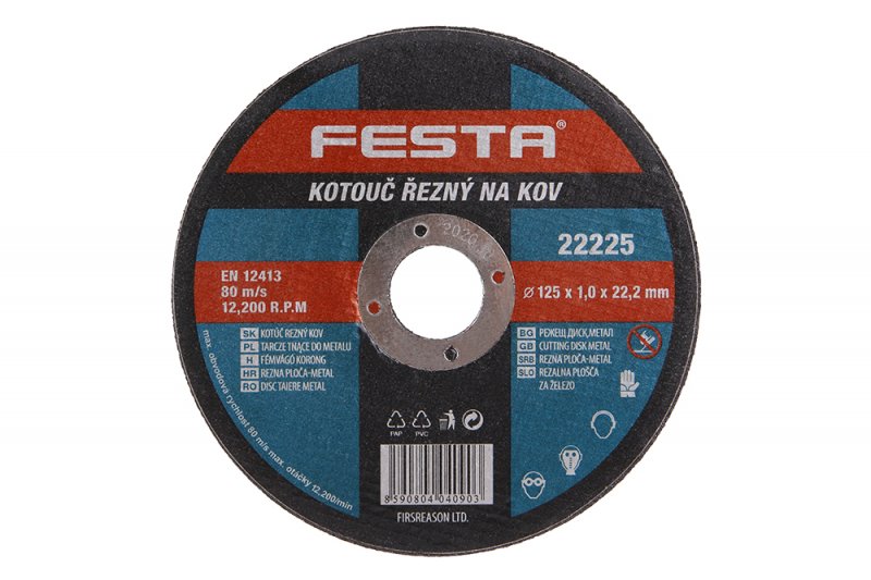 Kotouč řezný kov 125x1. 0x22. 2 FESTA