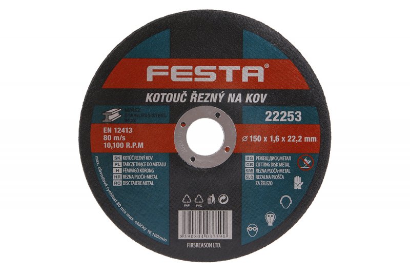 Kotouč řezný kov 150x1. 6x22. 2 FESTA